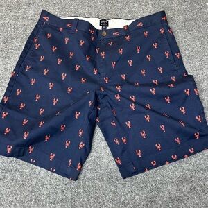 J. Crew Blue Shorts with Red Lobster Pattern